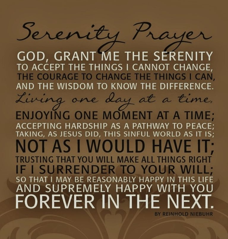 Serenity Prayer | FREEdom from MEdom Project